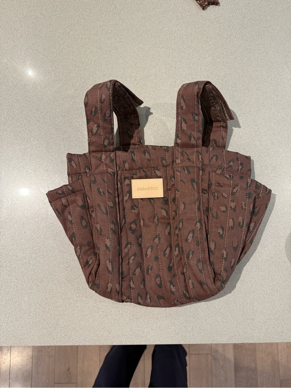 Brown Leopard-Print stroll Bag